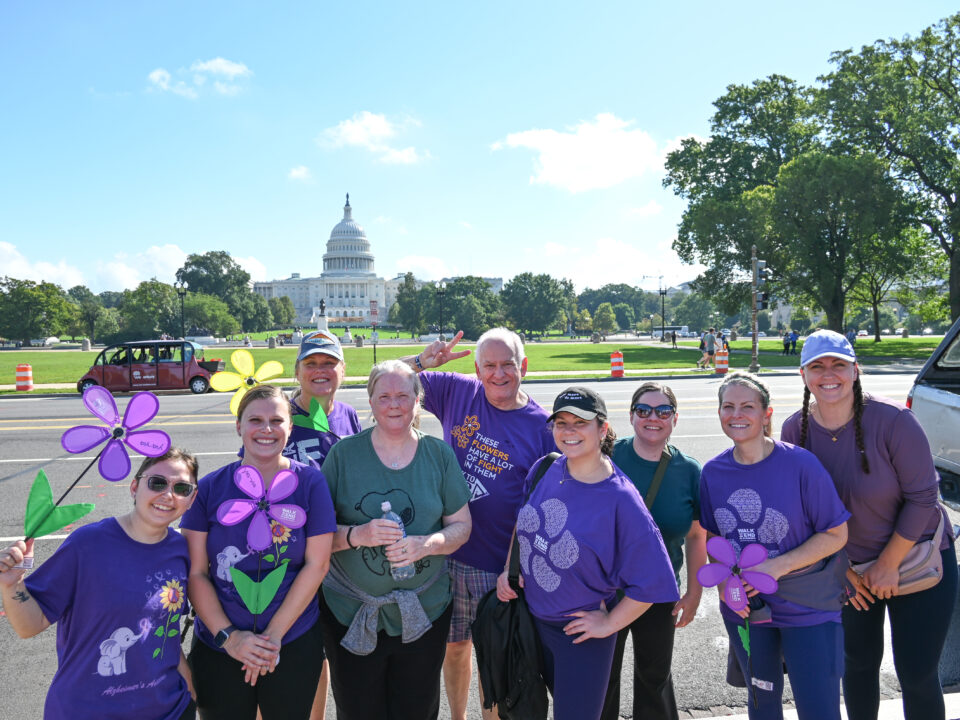 The Ingleside team posing in front of the Capitol at the Walk to End Alzheimer's