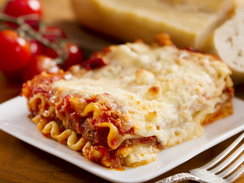 Plate of lasagna