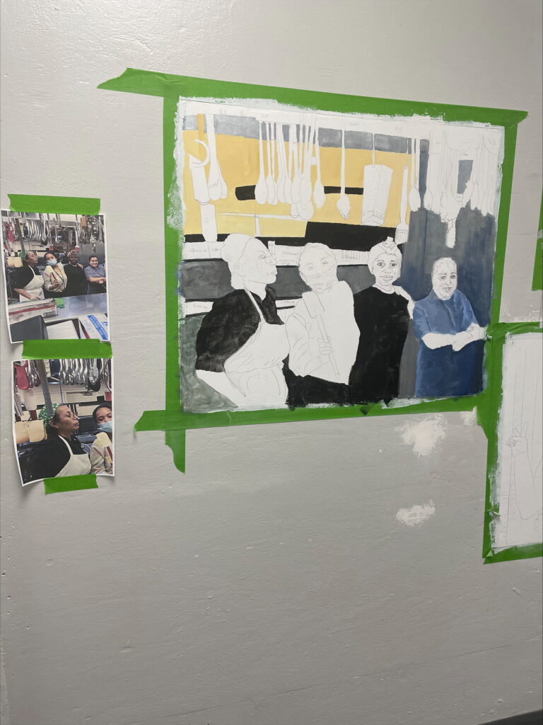 WLR mural in early drafting and planning stages